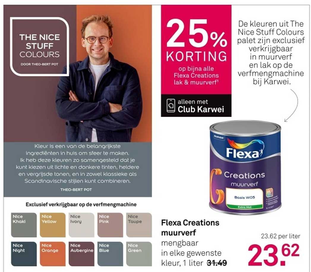 Flexa Creations muurverf mengbaar in elke gewenste kleur, 1 liter