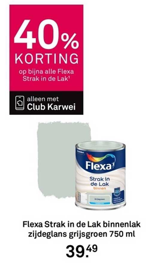 Flexa Strak in de Lak binnenlak zijdeglans grijsgroen 750 ml