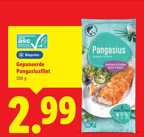 Gepaneerde Pangasiusfilet