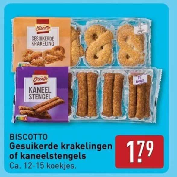 Gesuikerde krakelingen of kaneelstengels