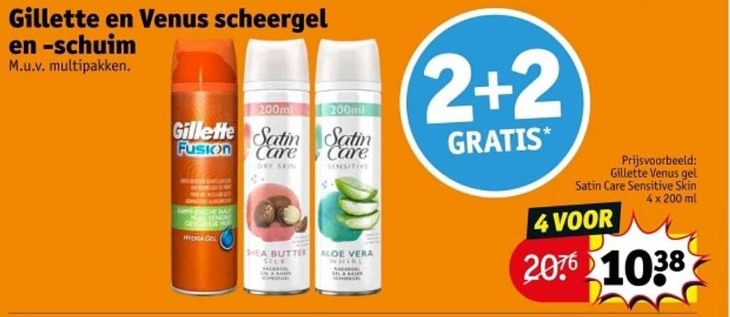 Gillette en Venus scheergel en -schuim M.u.v. multipakken.