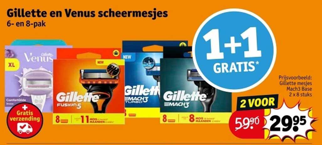 Gillette en Venus scheermesjes 6- en 8-pak
