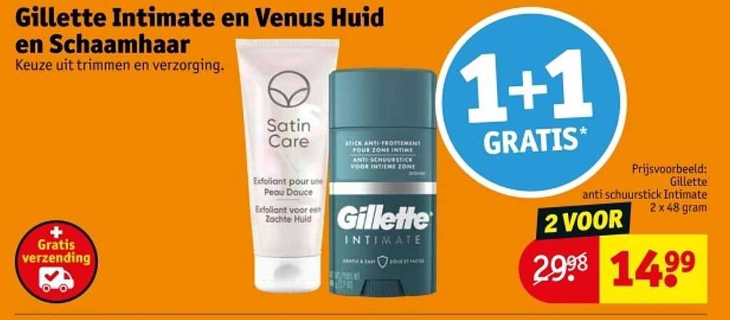 Gillette Intimate en Venus Huid en Schaamhaar