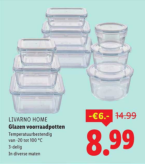 Glazen voorraadpotten