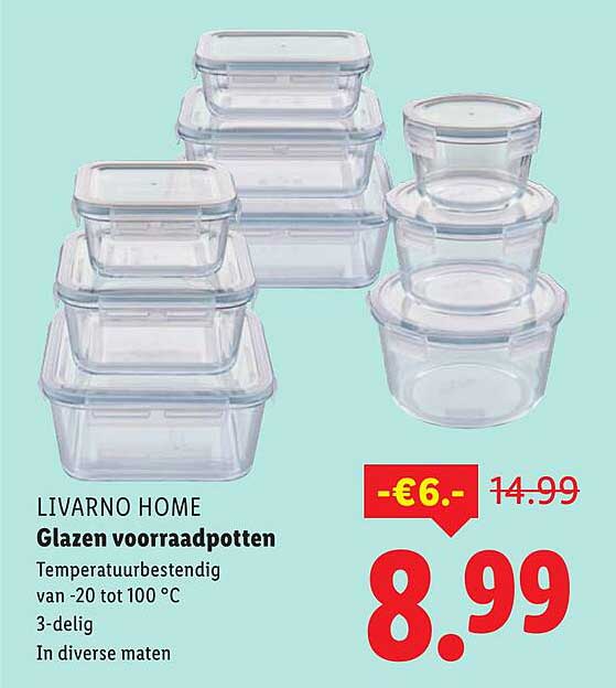Glazen voorraadpotten