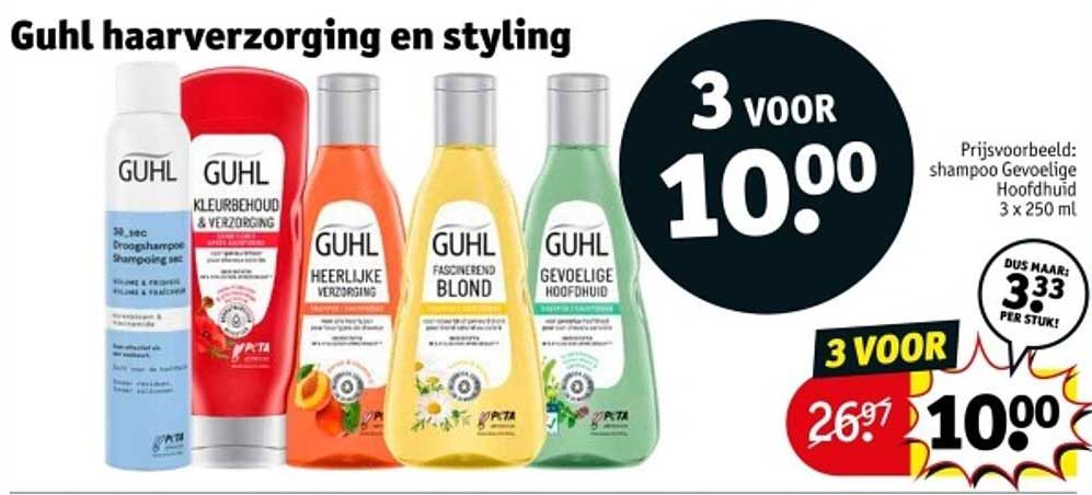 Guhl haarverzorging en styling