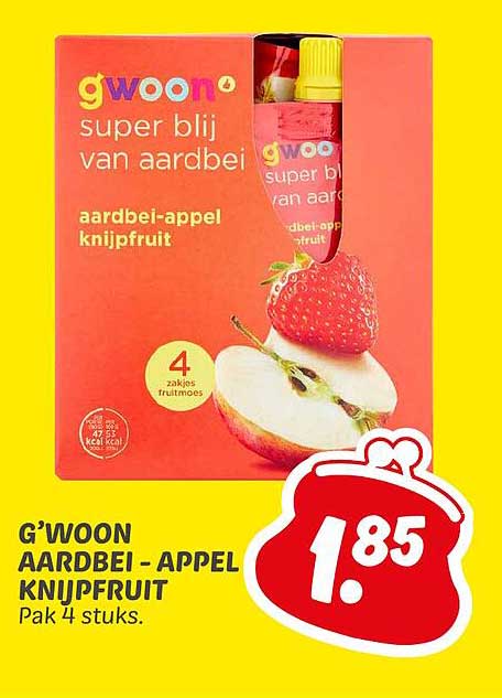 G'woon Aardbei - Appel Knijpfruit