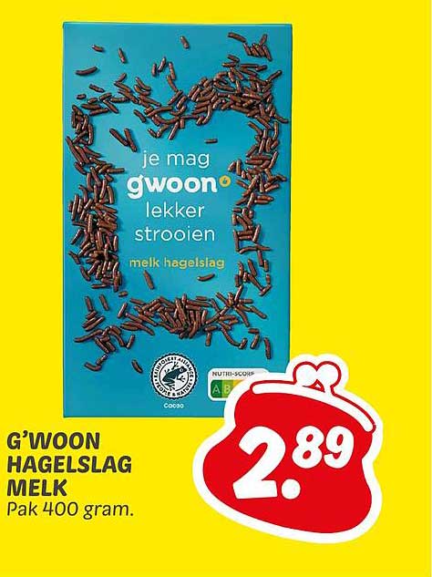 G'woon Hagelslag Melk 400 gram