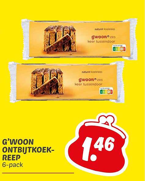 G'woon Ontbijtkoekreep 6-pack
