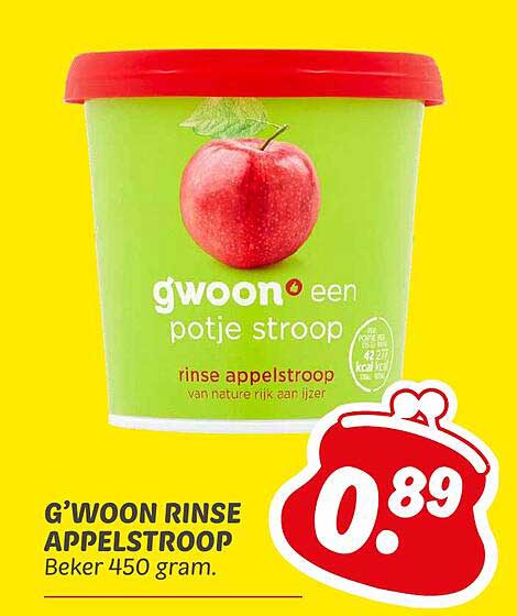 G'woon Rinse Appelstroop 450 gram
