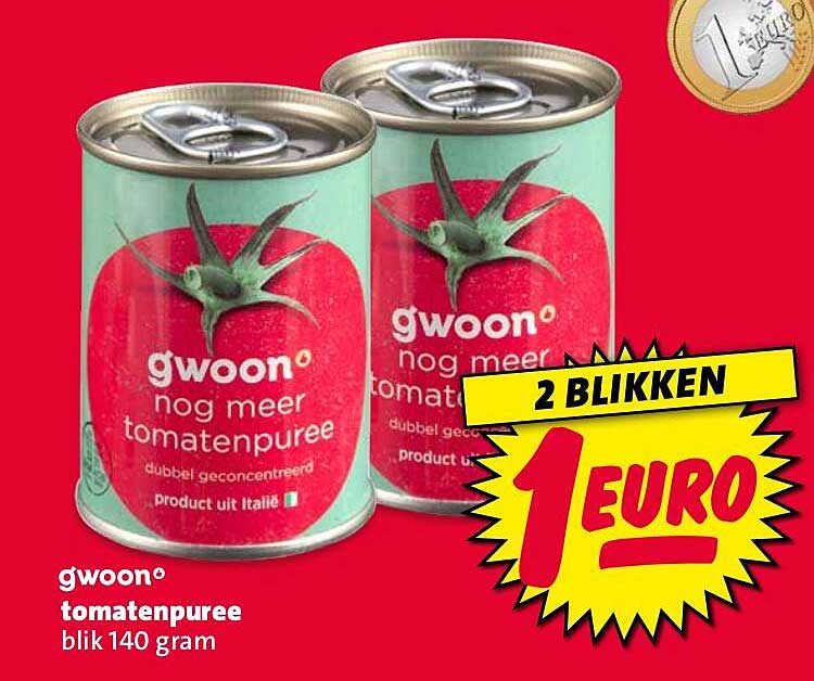 gwoon® tomatenpuree blikken 140 gram