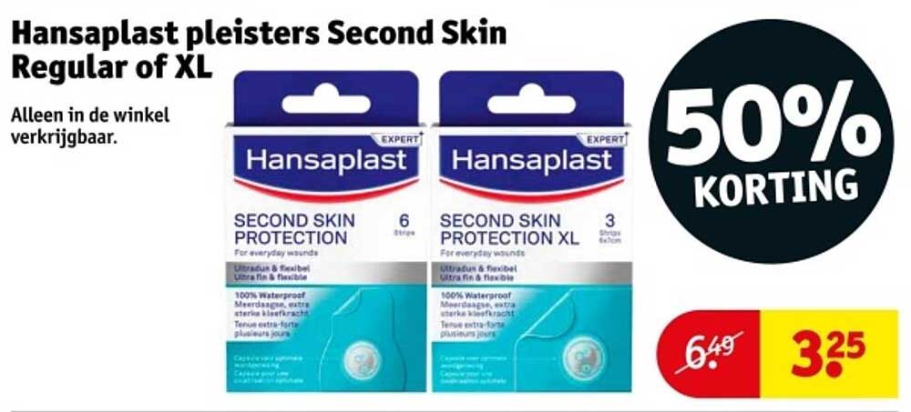 Hansaplast pleisters Second Skin Regular of XL