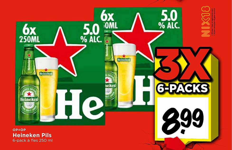 Heineken Pils 6-pack à fles 250 ml