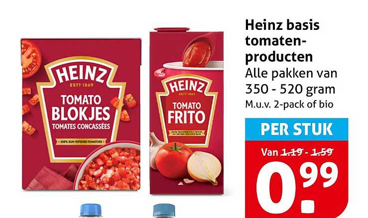 Heinz basis tomatenproducten