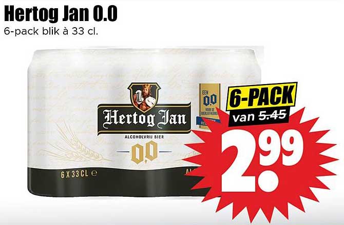 Hertog Jan 0.0 6-pack blik à 33 cl