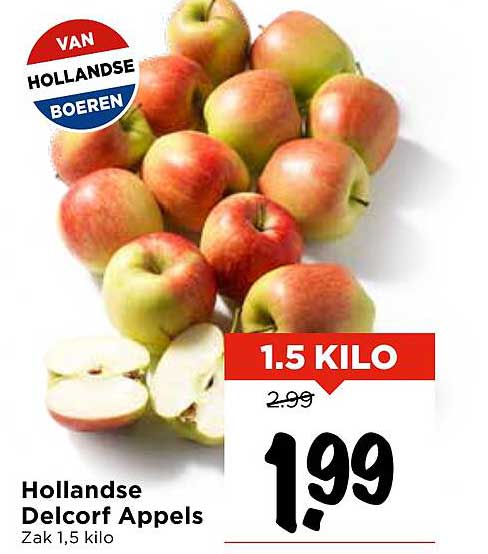 Hollandse Delcorf Appels Zak 1,5 kilo