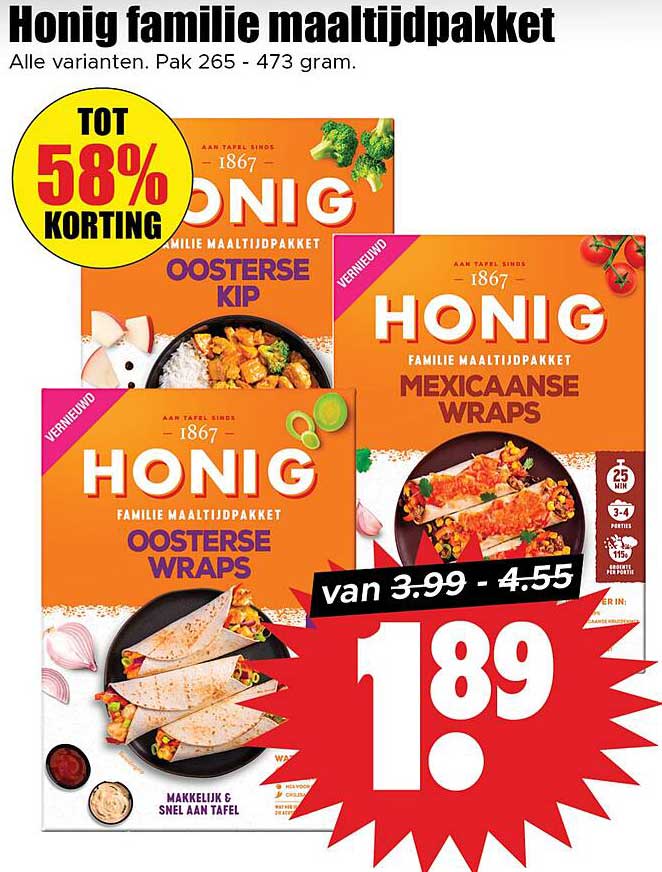 Honig familie maaltijdpakket