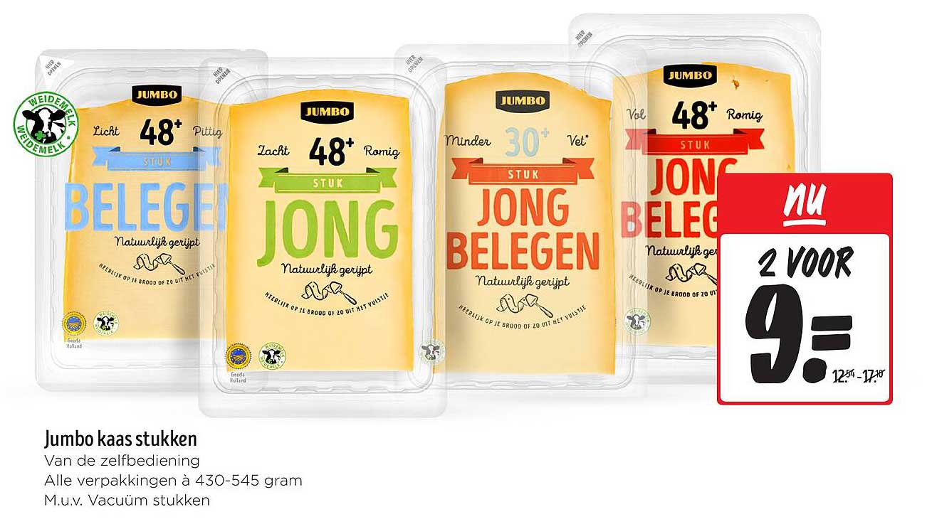 Jumbo kaas stukken
