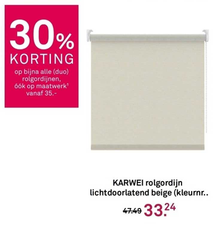 KARWEI rolgordijn lichtdoorlatend beige (kleurnr..