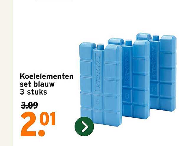Koelelementen set blauw 3 stuks