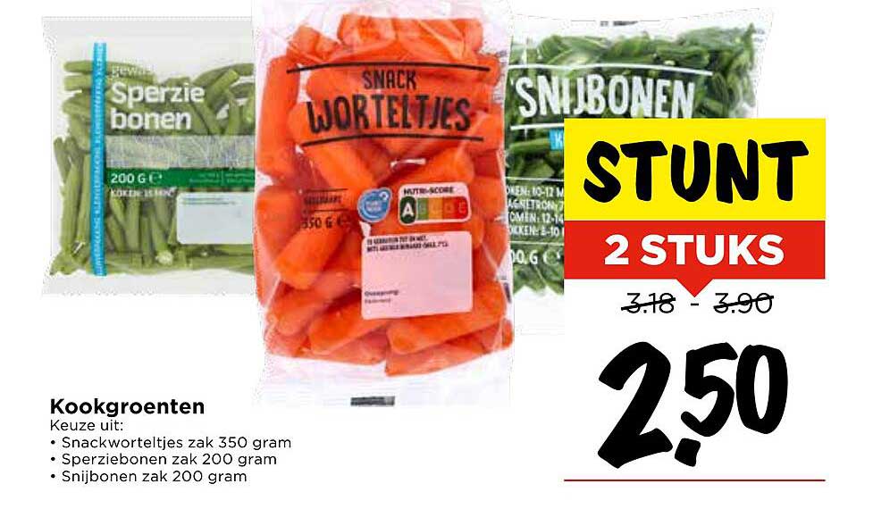 Kookgroenten: 2 Stuks - 2,50