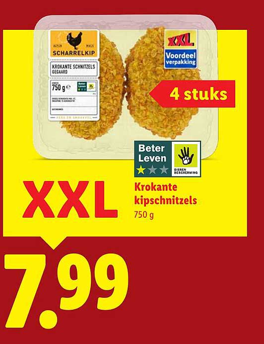 Krokante kipschnitzels