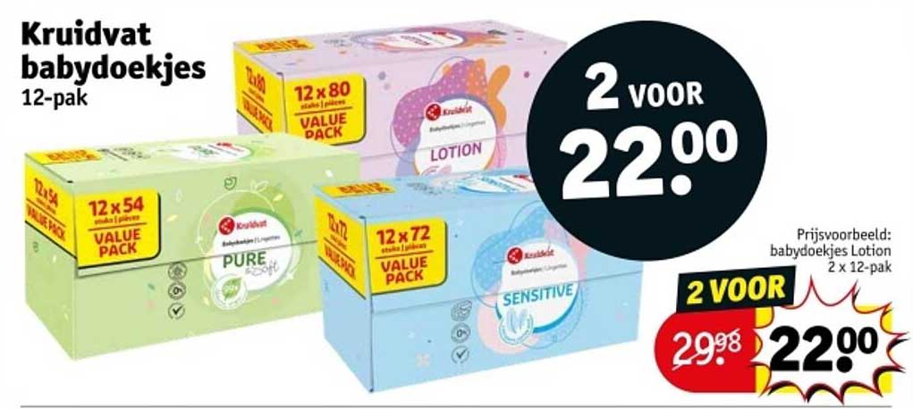 Kruidvat babdoekjes 12-pak