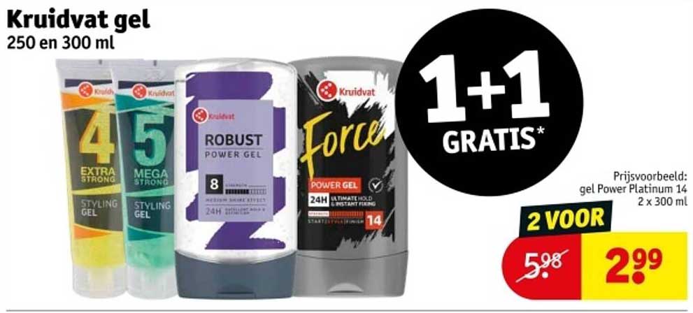 Kruidvat gel 250 en 300 ml