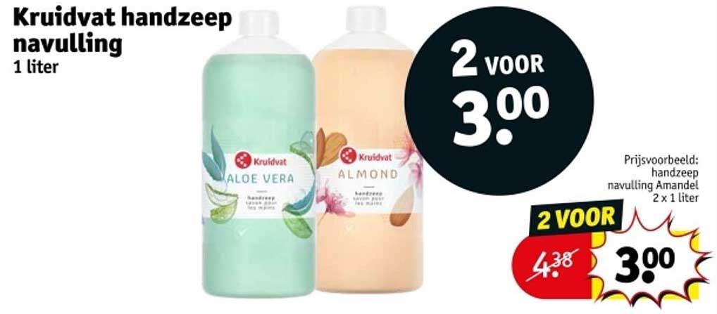 Kruidvat handzeep navulling 1 liter