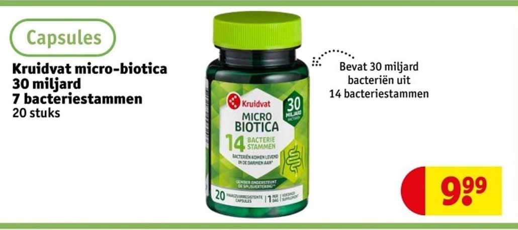 Kruidvat micro-biotica 30 miljard 7 bacteriestammen 20 stuks