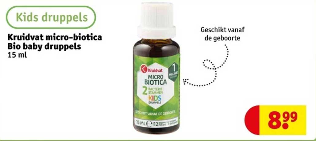 Kruidvat micro-biotica Bio baby druppels 15 ml