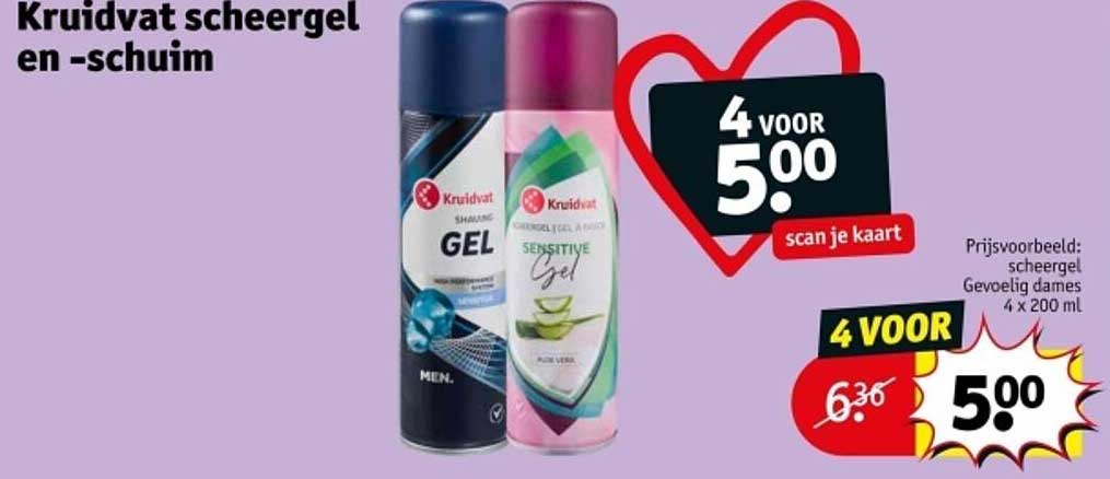 Kruidvat scheergel en -schuim