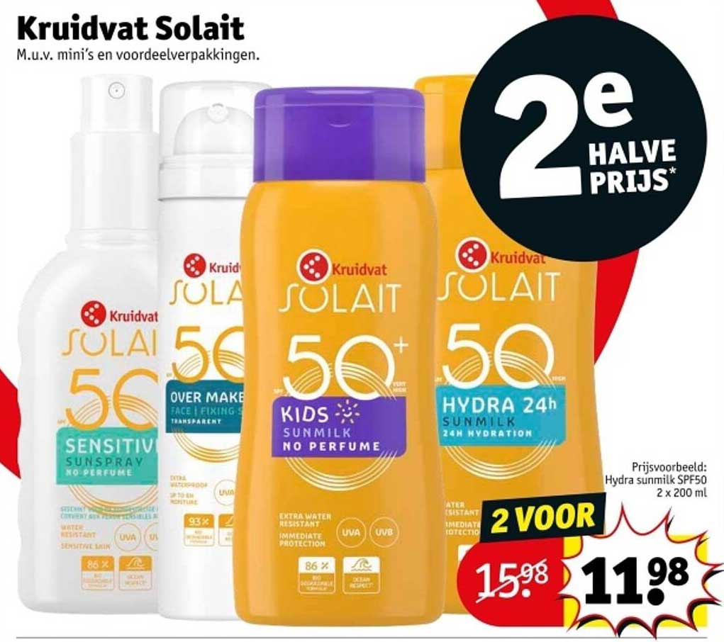 Kruidvat Solait 2e halve prijs