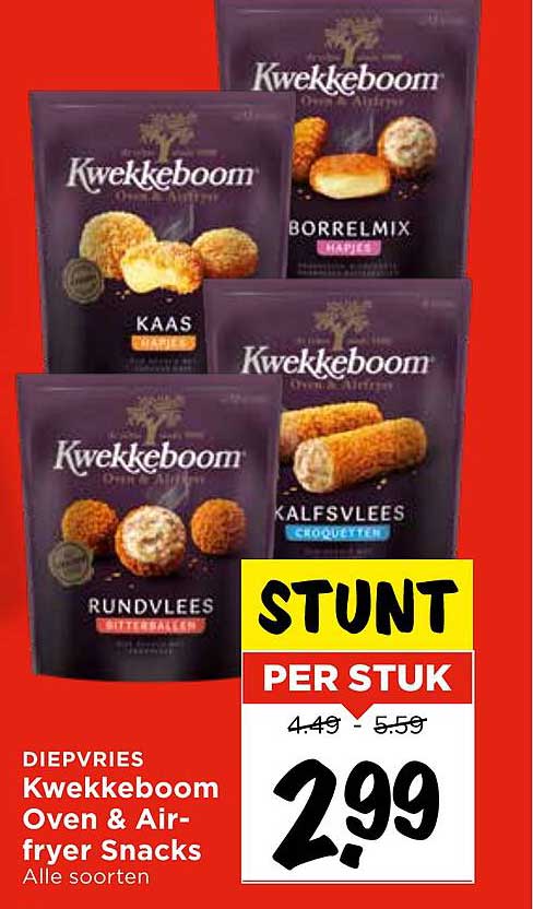 Kwekkeboom Oven & Airfryer Snacks Alle soorten