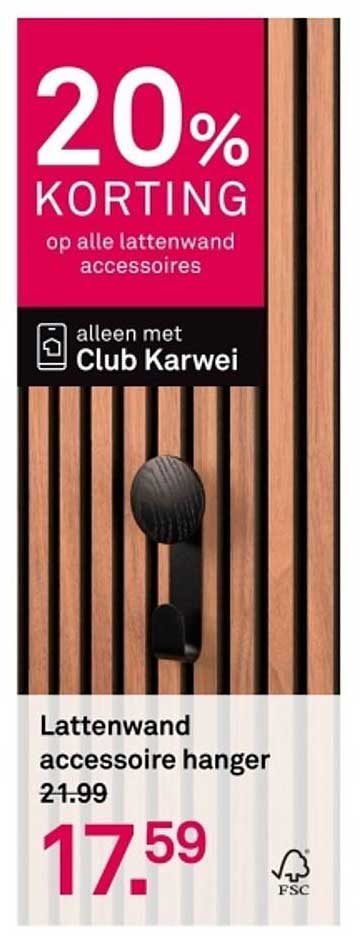 Lattenwand accessoire hanger