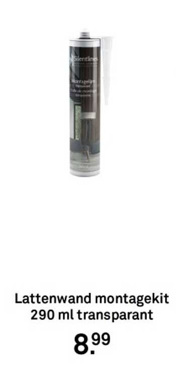 Lattenwand montageset 290 ml transparant