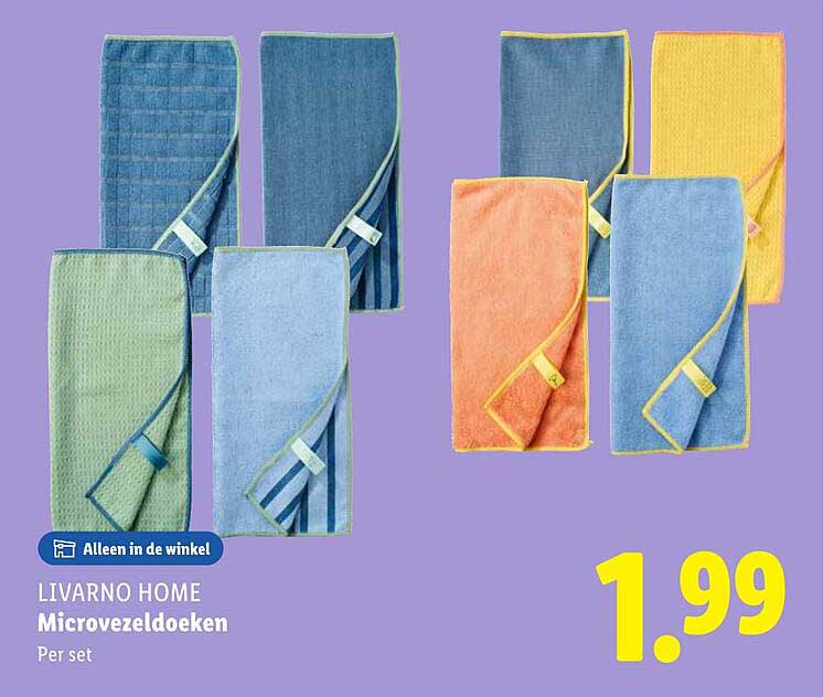 LIVARNO HOME Microvezeldoeken Per set