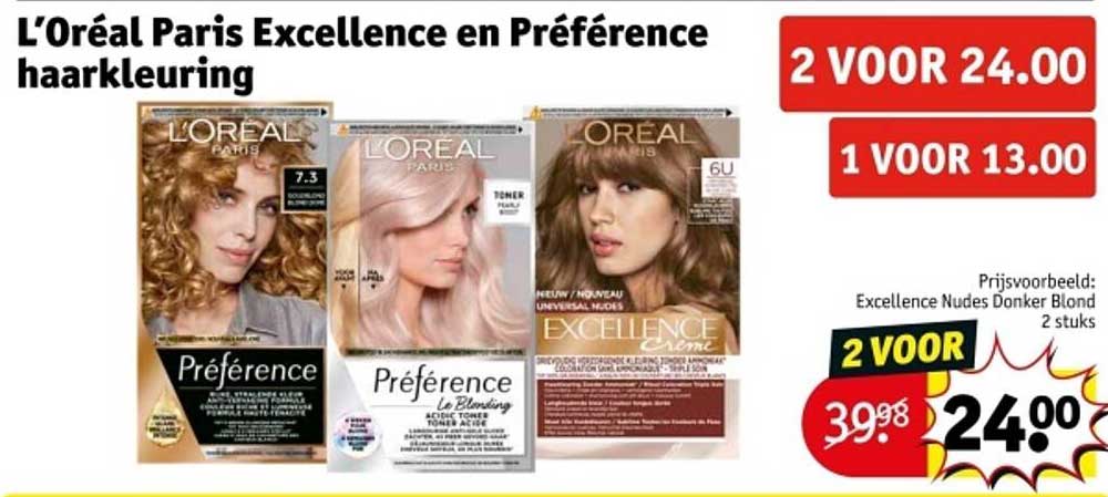 L’Oréal Paris Excellence en Préférence haarkleuring