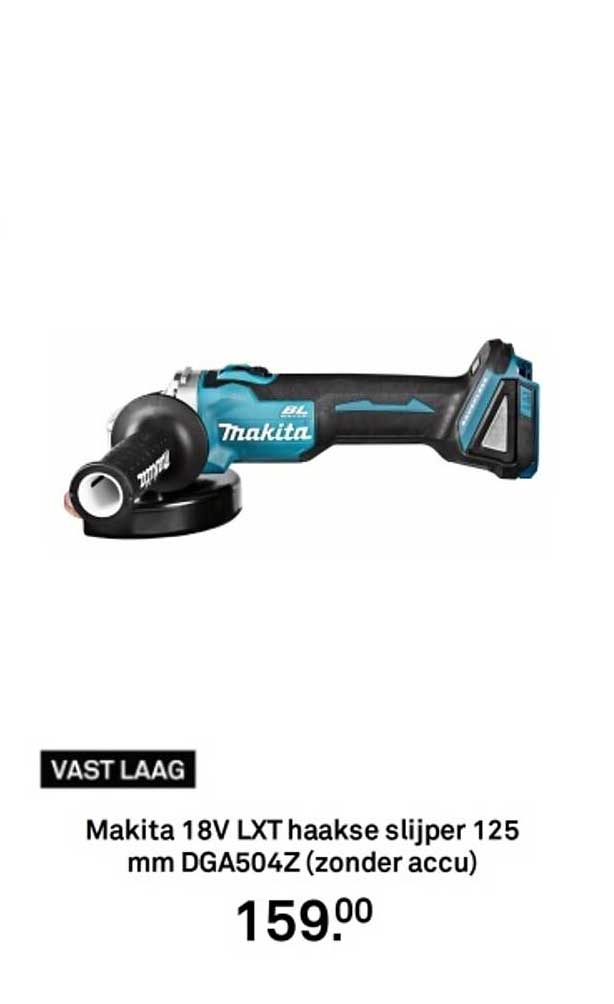 Makita 18V LXT haakse slijper 125 mm DGA504Z (zonder accu)