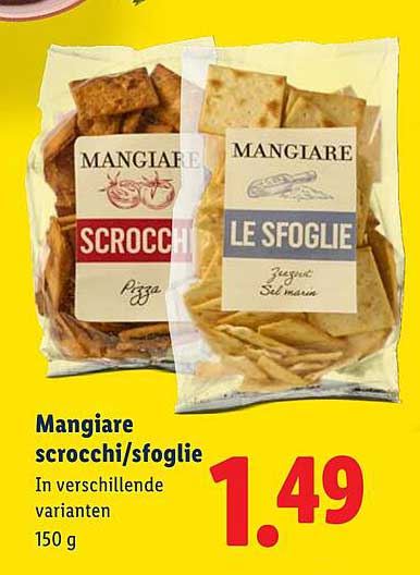 Mangiare scrocchi/sfoglie