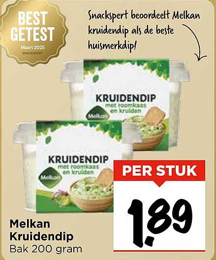 Melkan Kruidendip Bak 200 gram