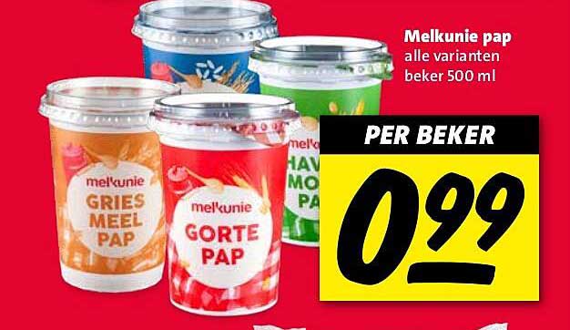 Melkunie pap alle varianten beker 500 ml
