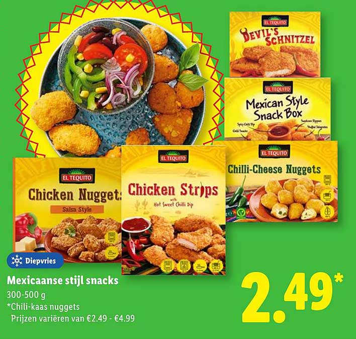 Mexicaanse stijl snacks