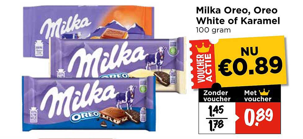 Milka Oreo, Oreo White of Karamel 100 gram