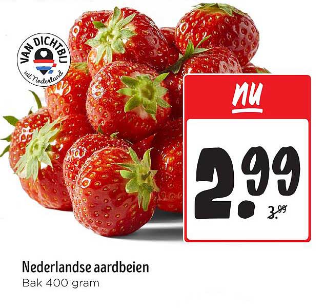 Nederlandse aardbeien Bak 400 gram