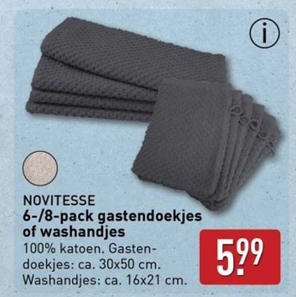 NOVITESSE 6-/8-pack gastendoekjes of washandjes