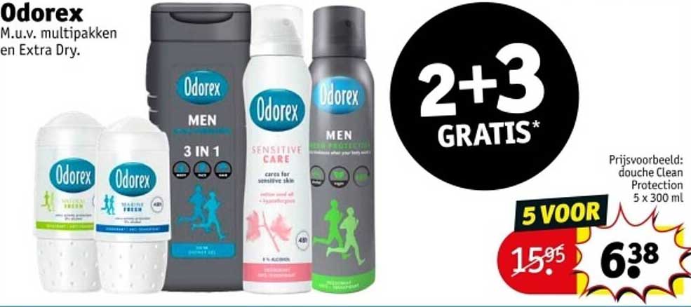 Odorex M.u.v. multipakken en Extra Dry