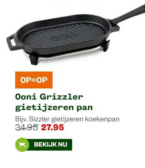 Ooni Grizzler gietijzeren pan