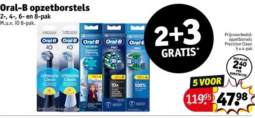 Oral-B opzetborstels 2-, 4-, 6- en 8-pak