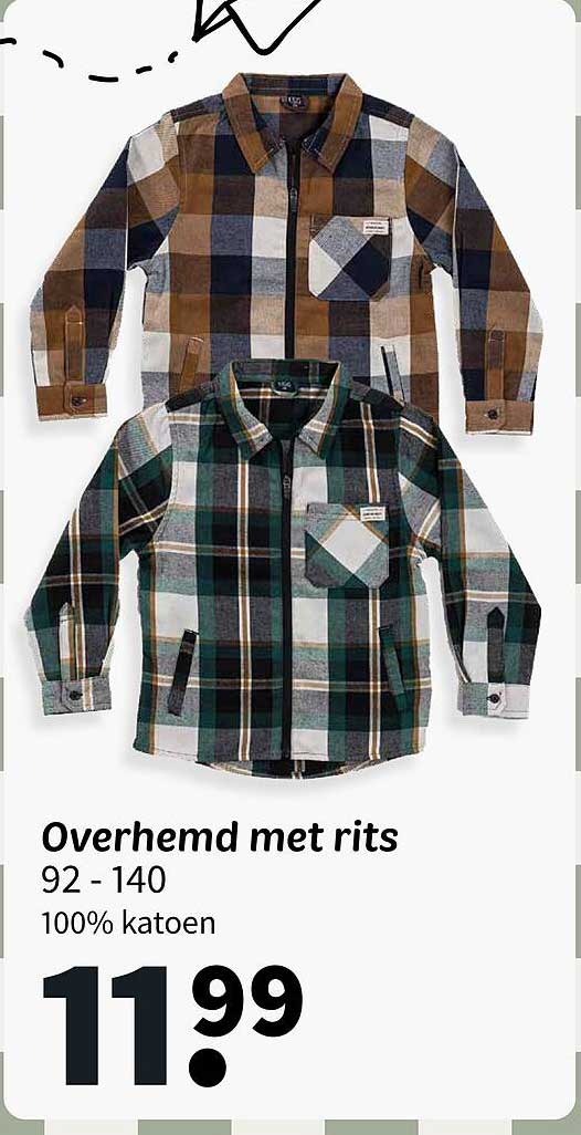 Overhemd met rits